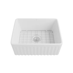 DeerValley DV-EU1K022 Farmhouse Kitchen Sinks 9" Deep Bowl Splash-Proof 3.5" Drain Compact