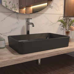 ALLY 15.75" Rectangular Vessel Bathroom Sink, Without Overflow With Multiple Colors