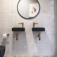 LIBERTY 14" Rectangular Wall-Mount Bathroom Sink, Space-saving