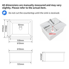 Deervalley DV-EU1K515 Undermount Kitchen Sinks Fireclay Quiet Drainage Design