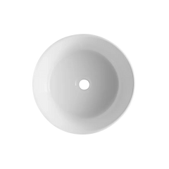 DeerValley Bath DeerValley DV-1V063 Symmetry White Ceramic Circular Vessel Bathroom Sink Vessel sink