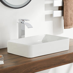 ALLY 15.75" Rectangular Vessel Bathroom Sink, Without Overflow With Multiple Colors