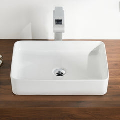 ALLY 15.75" Rectangular Vessel Bathroom Sink, Without Overflow With Multiple Colors