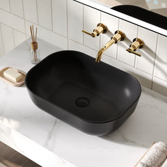 PRISM 20" Rectangular Vessel Bathroom Sink, Without Overflow