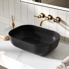 PRISM 20" Rectangular Vessel Bathroom Sink, Without Overflow
