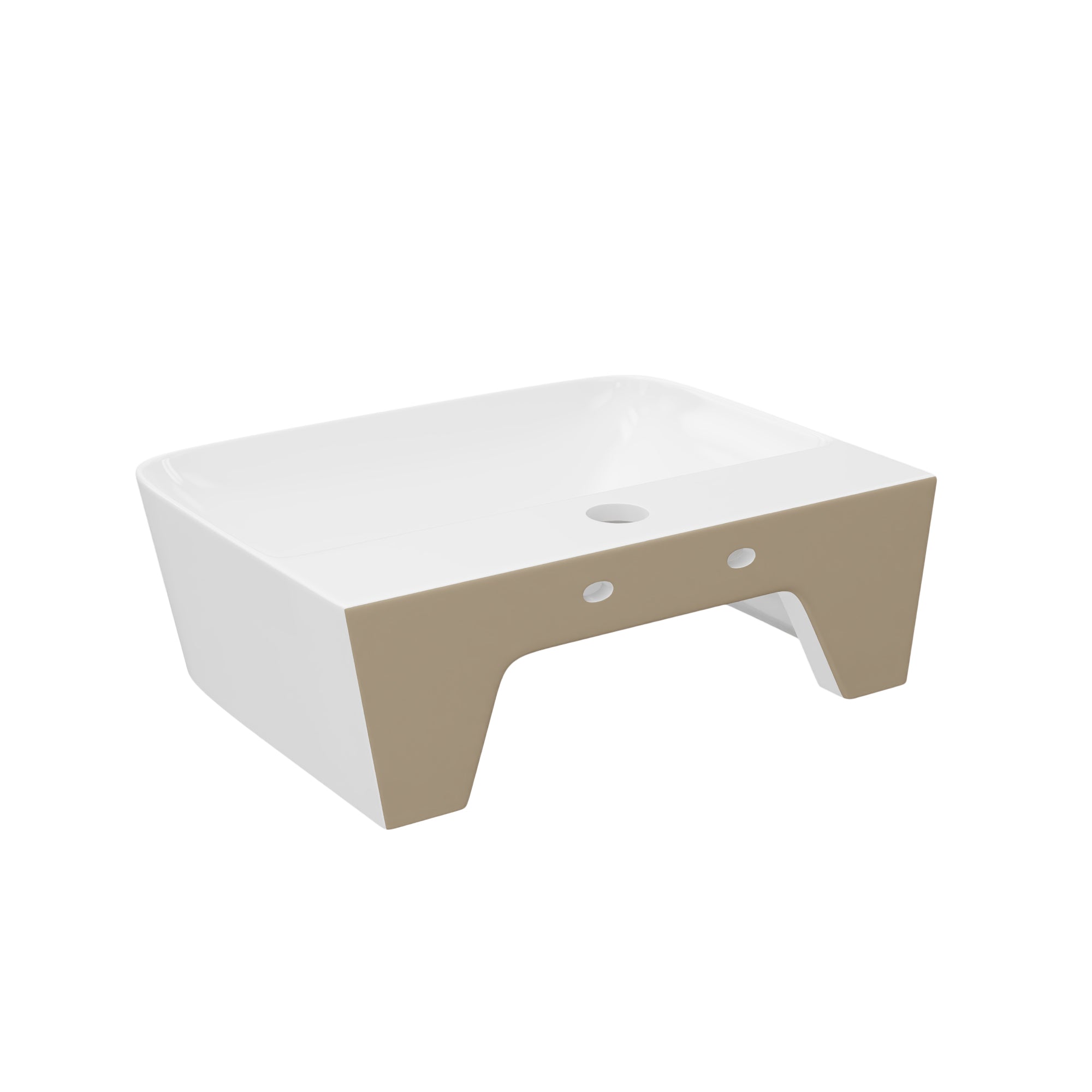 DeerValley DV-EU1WS0433 Wall Mounted Sink – Easy Clean & Durable with Wall/Counter Mount and Faucet Hole